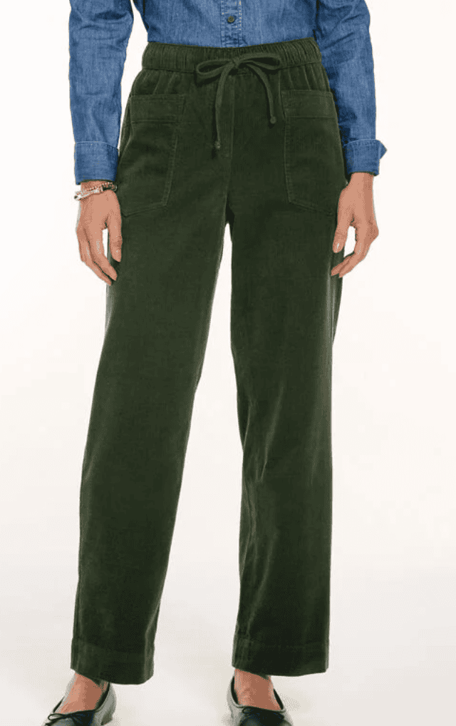 Talbots Corduroy Straight Leg Pull-on Pants