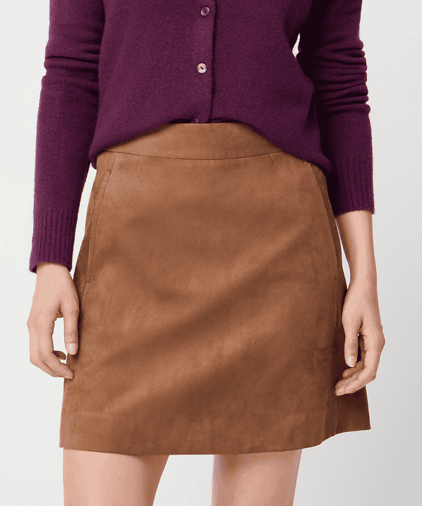 J.Crew Factory Sueded A-line Mini Skirt