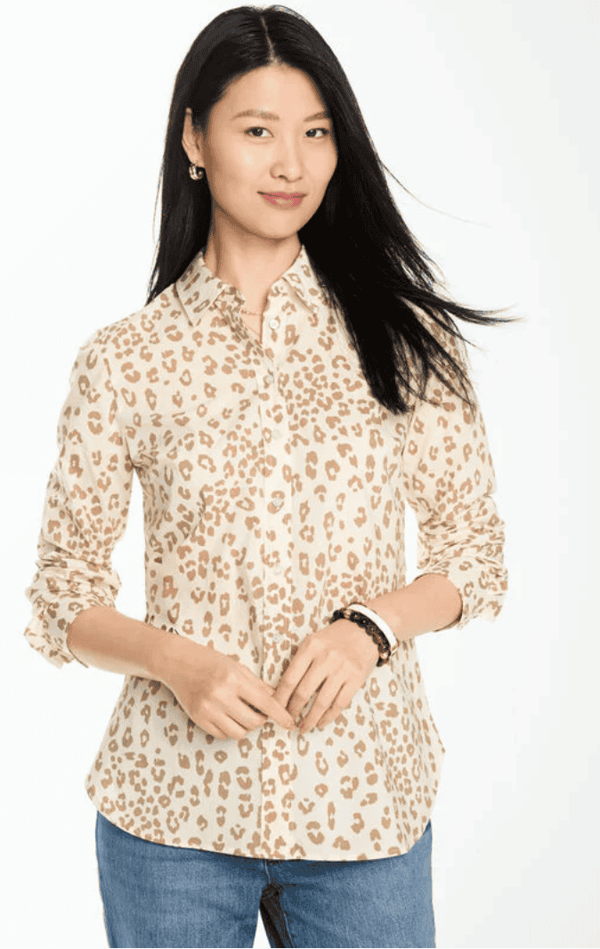 Talbots Modern Classic Shirt in Modern Leopard