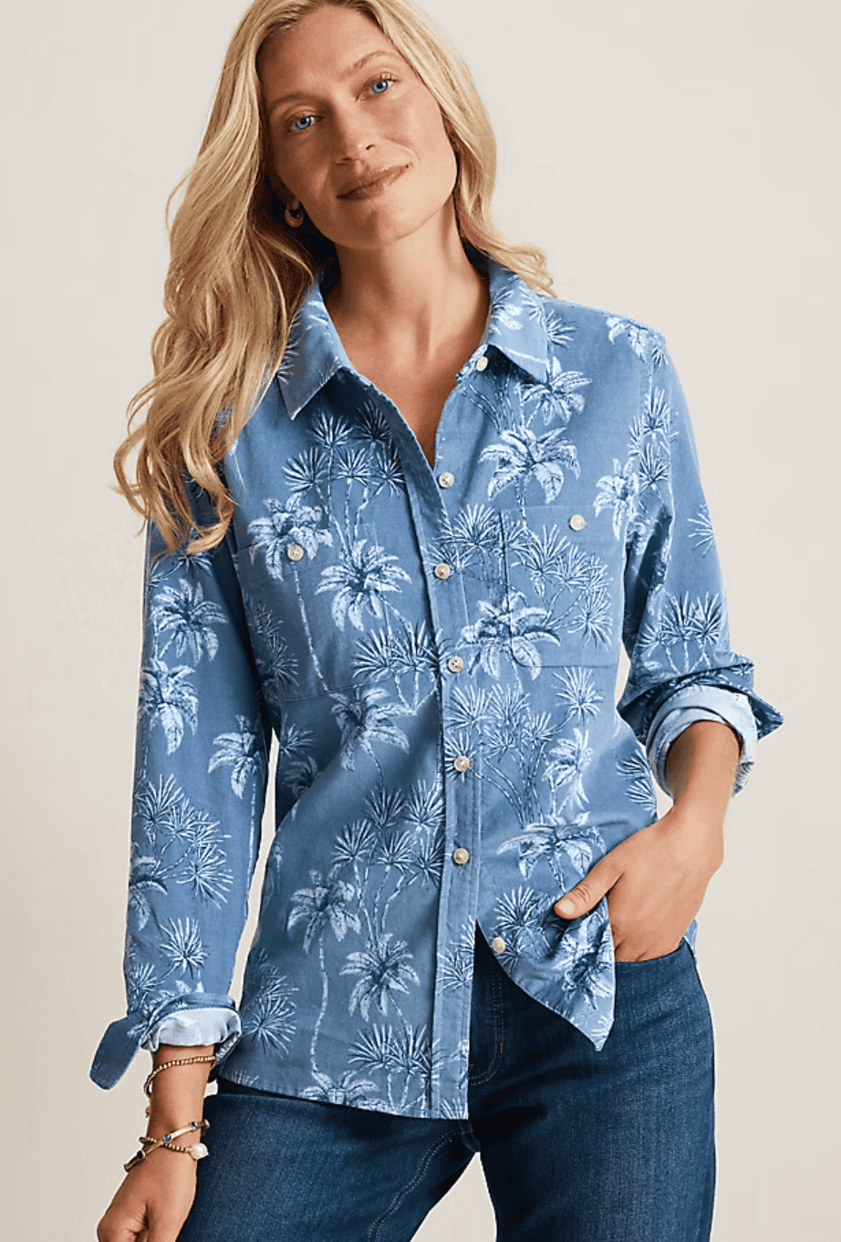 Tommy Bahama Coasta Cord Beachside Palms Classic Shirt
