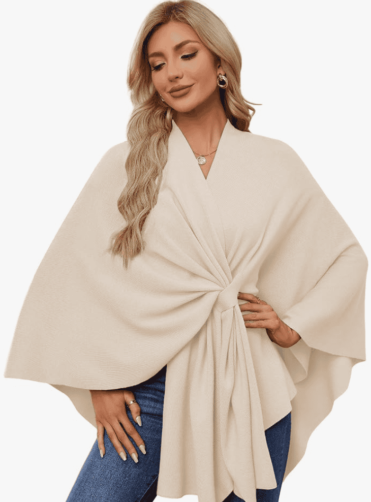 PULI Shawl Wrap Poncho Sweater