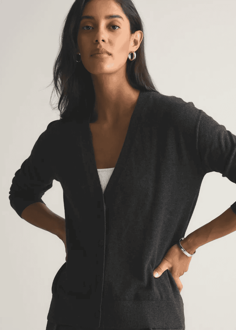 lightweight cotton cashmere cardigan