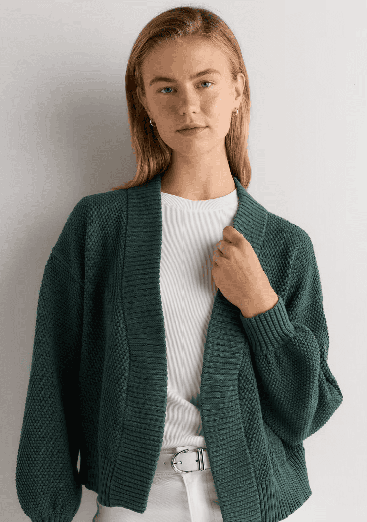 Quince open front cardigan