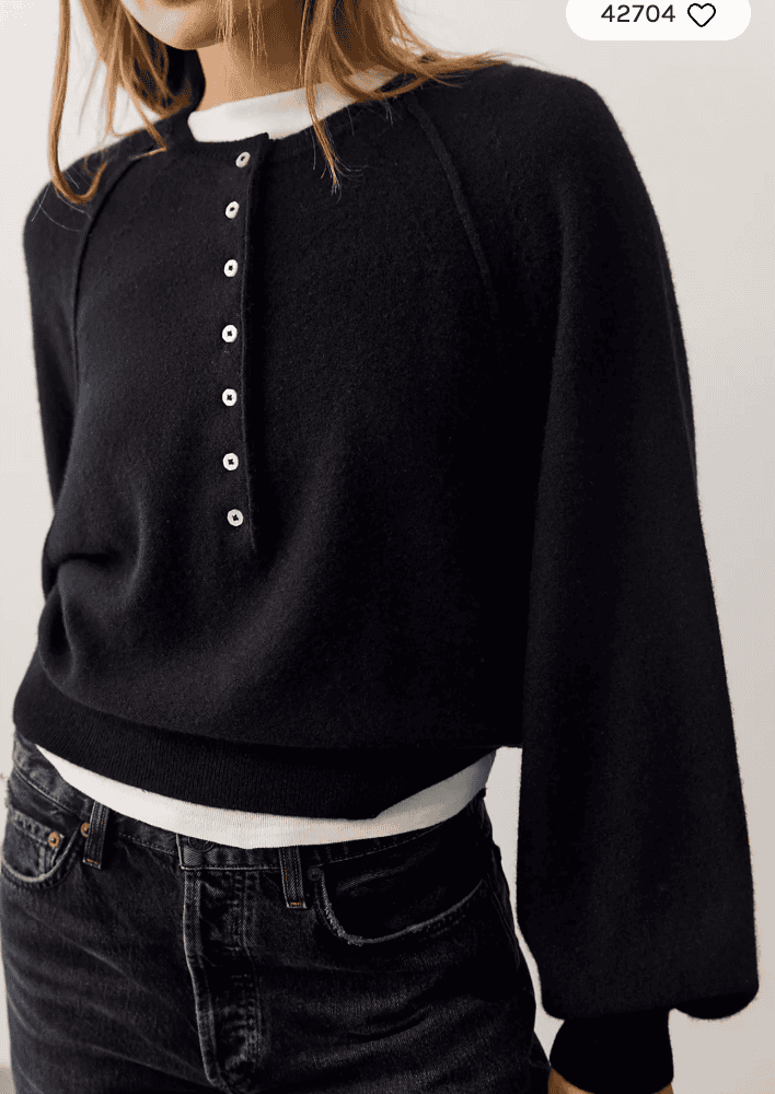 Free People Porta Cashmere Henley