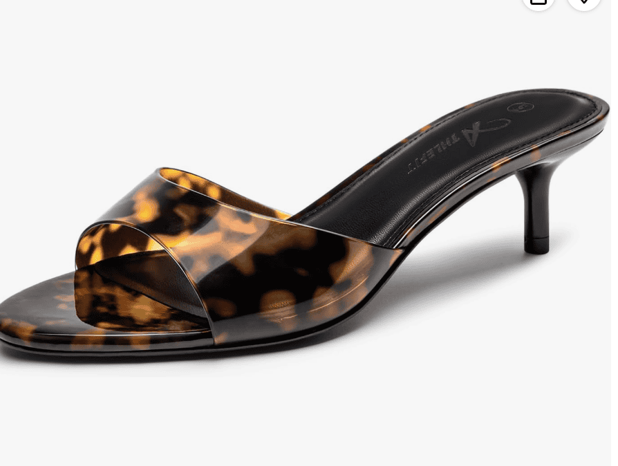 Kitten Heel Slide Sandals