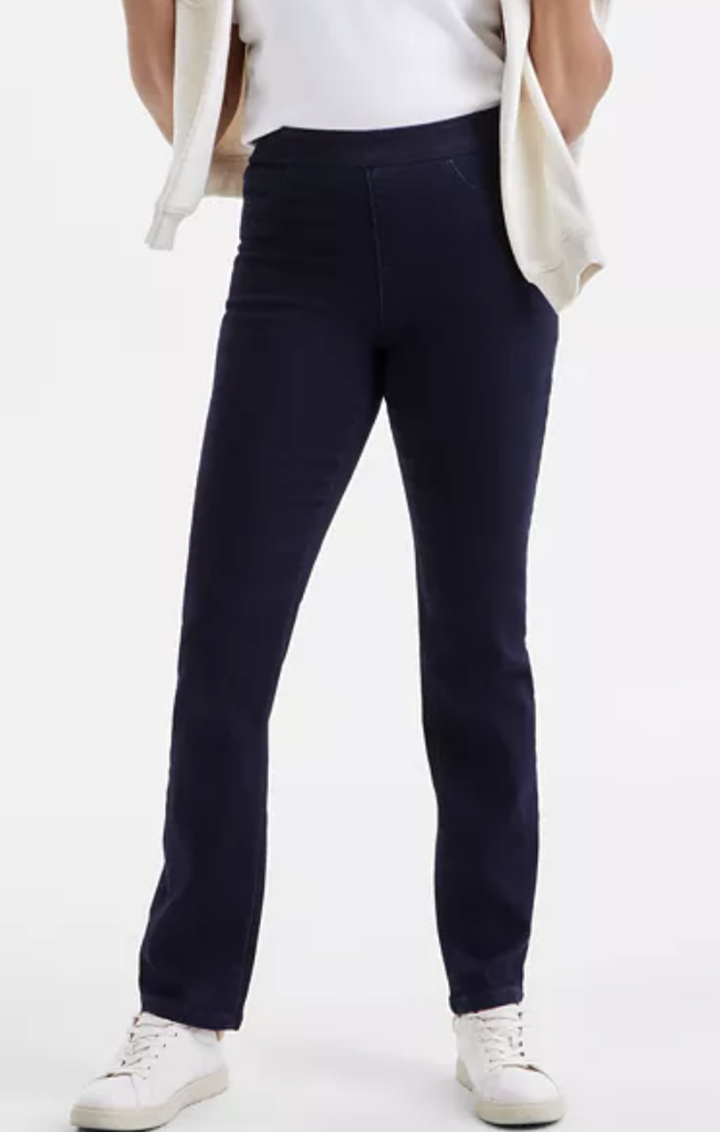 macys weomens straight leg pull on jeans