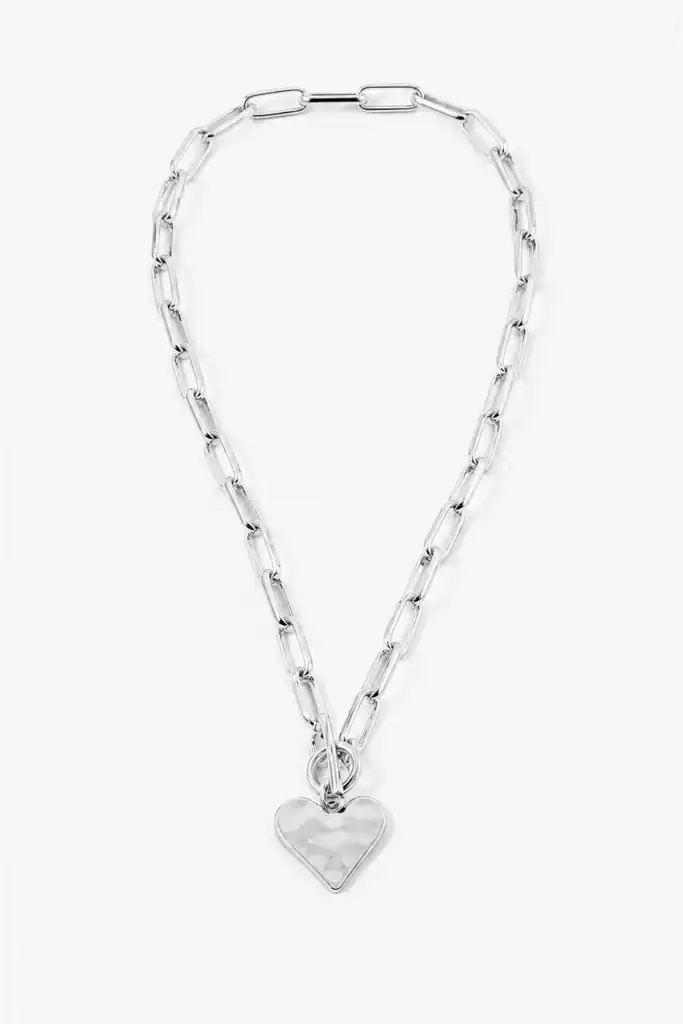 silver heart necklace