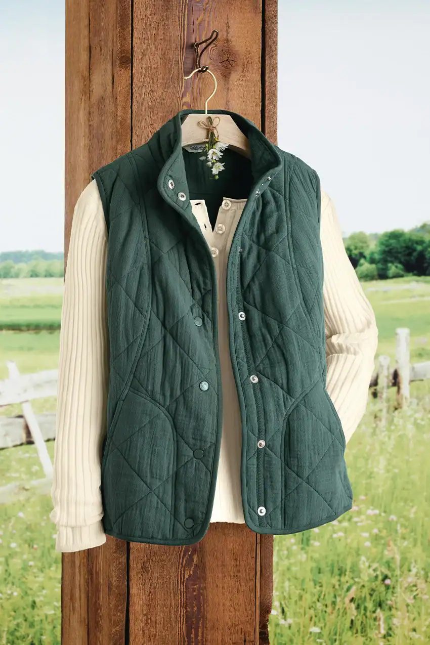 Quilted Gauze Vest