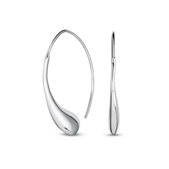 silver teardrop earrings