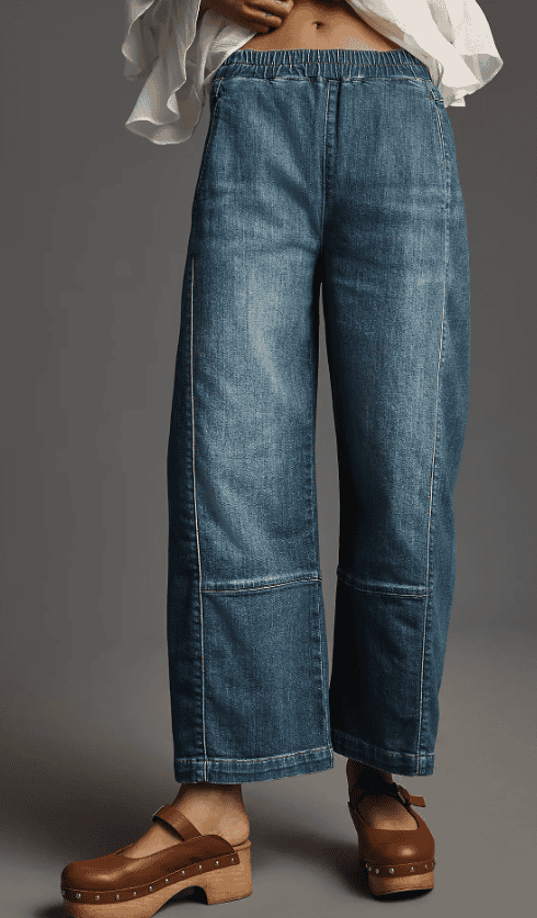 anthropologie izzie relaxed pull on barrel jeans