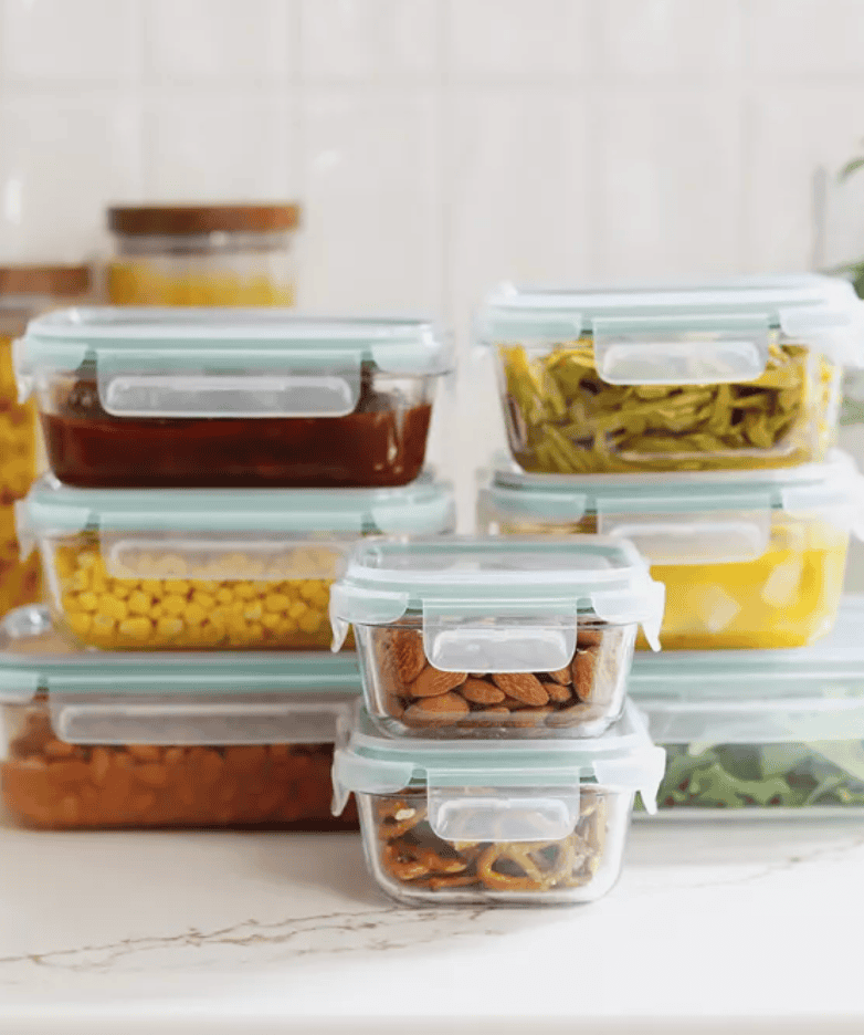 Macy's 16 Piece Fluted Glass Storage Set