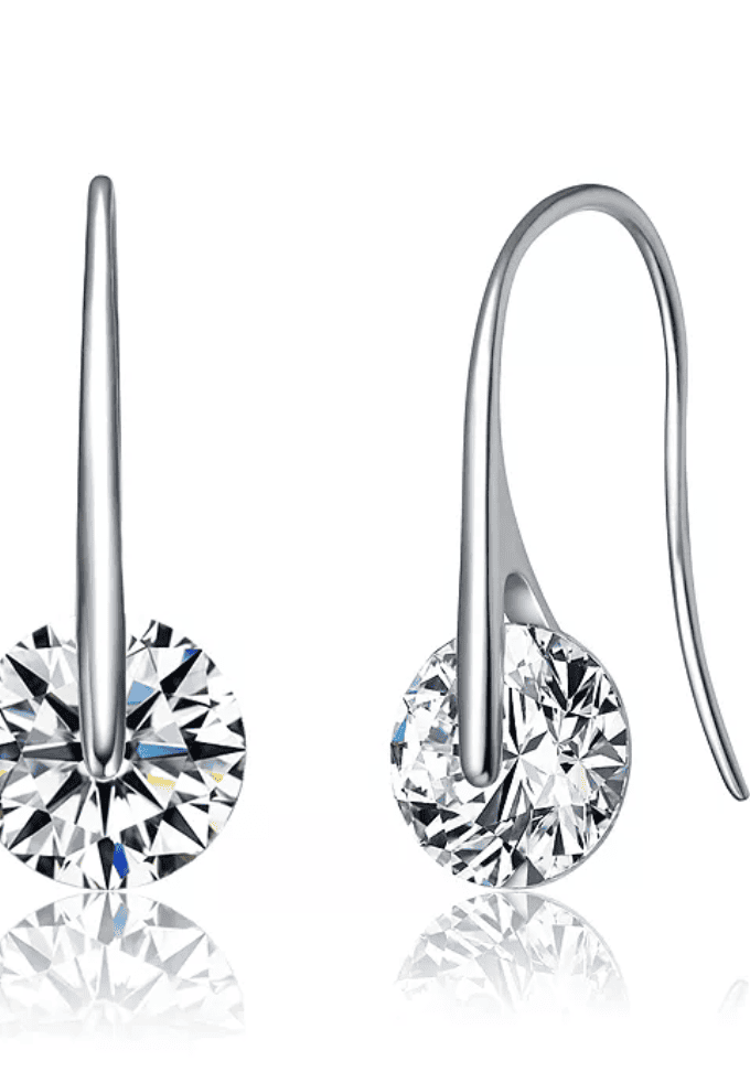 Macy's Stylish Modernized Solitaire Drop Earrings