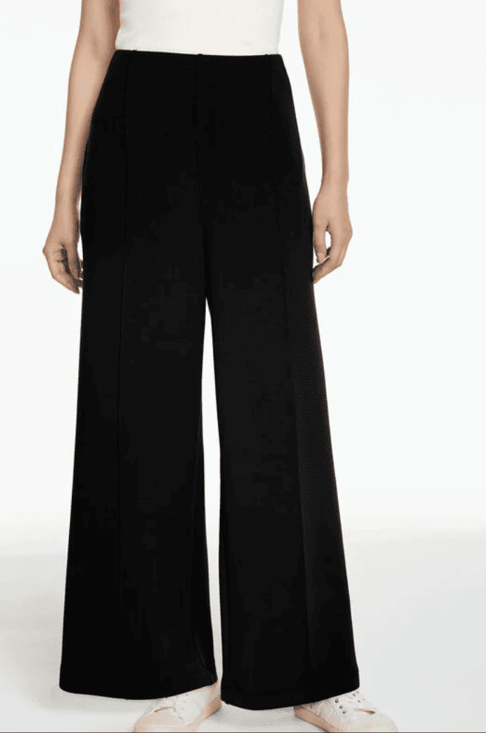 AirKnit Stretch Ribbed High Waist Wide Leg Pants