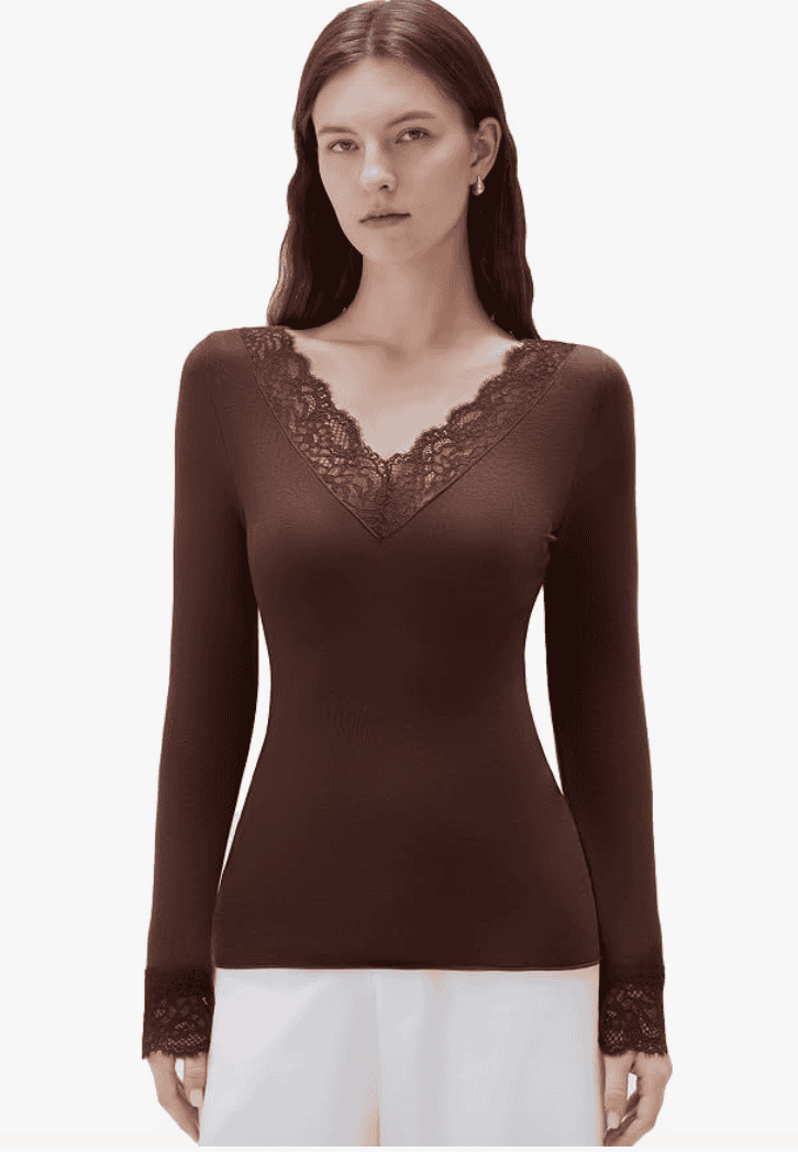 Cashmere Blend V-Neck Top