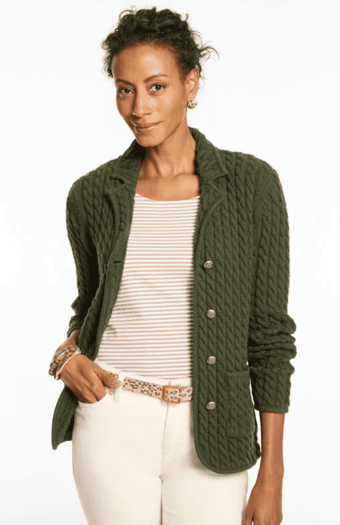 Talbots Cable Knit Blazer