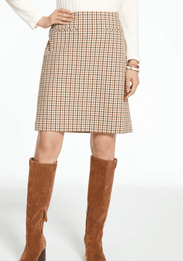 Talbots Chelsea Plaid A-Line Skirt
