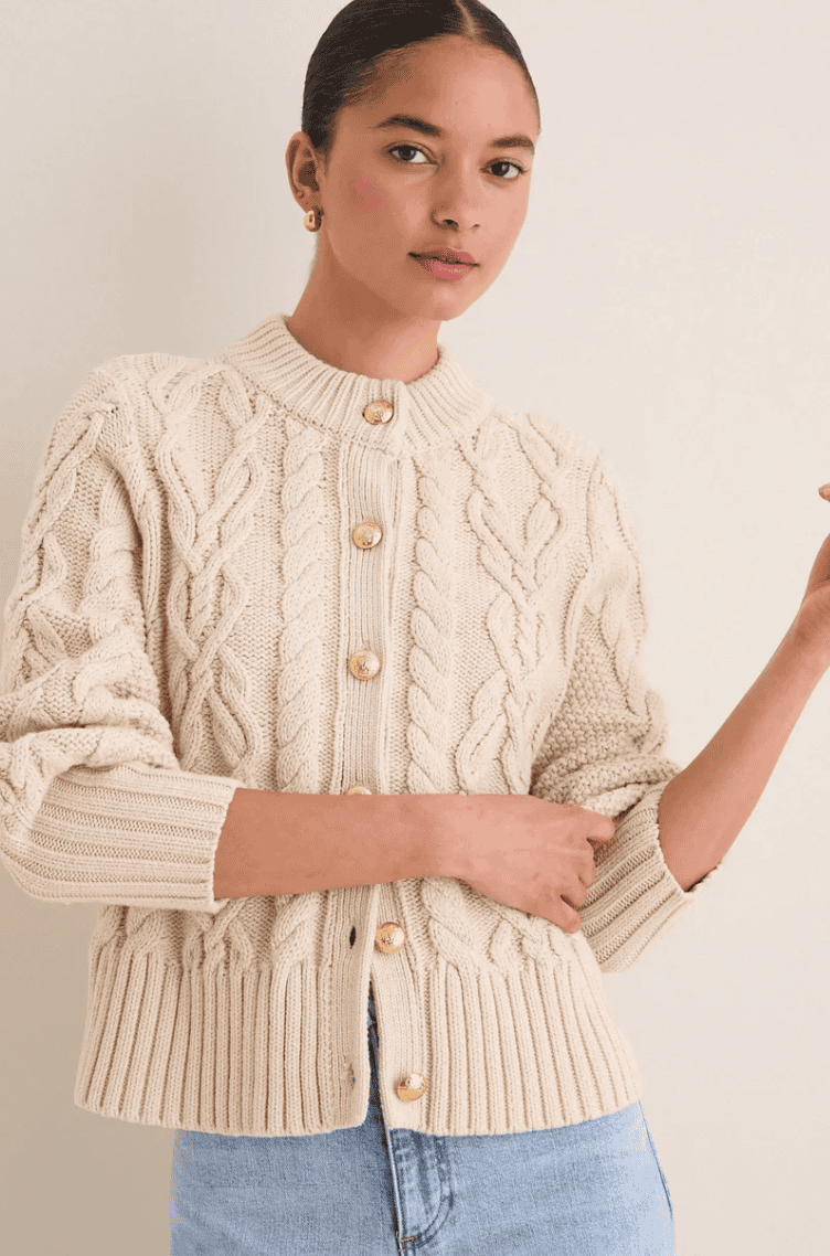 Tuckernuck Sandstone Cotton Colette Cardigan