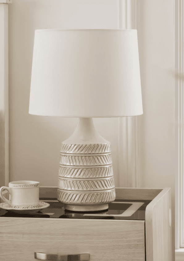 Better Homes and Gardens reactive glaze ceramic table lamp
