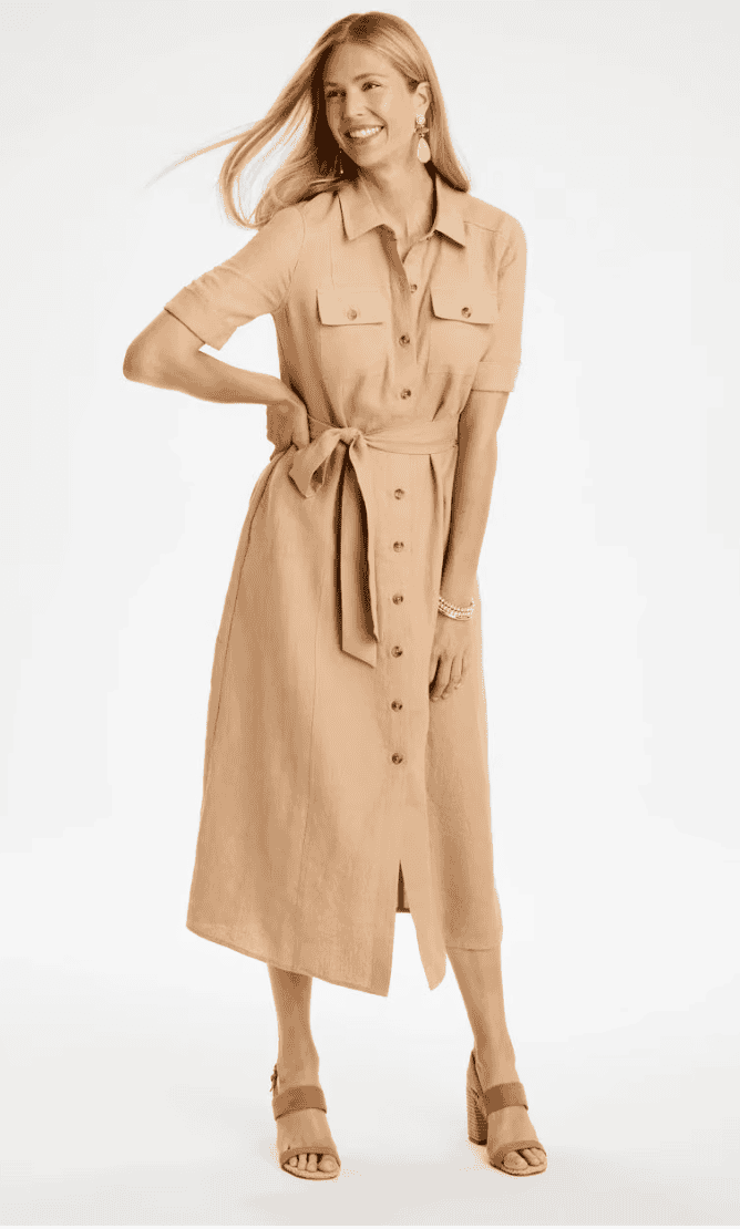 Linen Safari Shirtdress