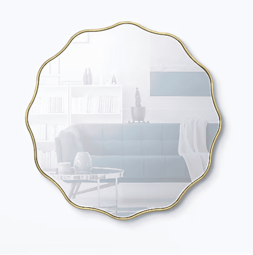 Lowe's Round Gold Beveled Wall Mirror