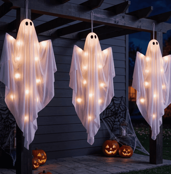 Wayfair Hanging Light-Up Ghosts, Set of 3