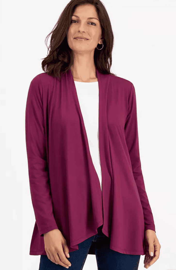 Women's Open-Front Knit Cardigan