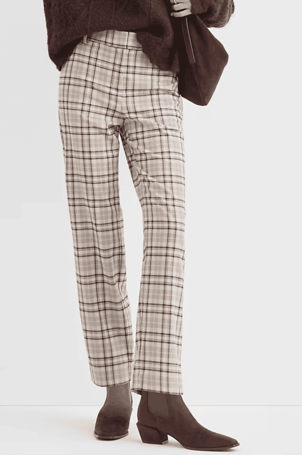 Riviera Slim Pants in Plaid Brushed Flannel