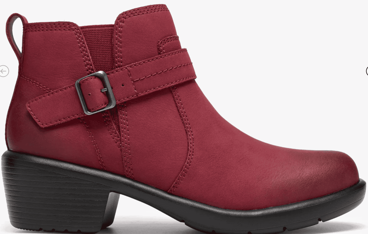 Orthofeet Emma ankle boot in brown with a low heel