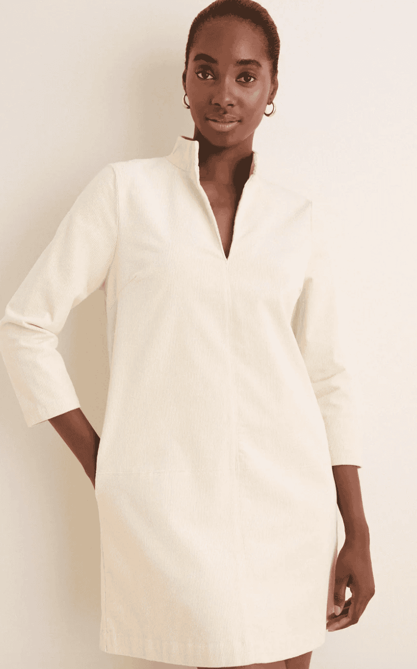 Tuckernuck Winter White Corduroy Clifton Dress