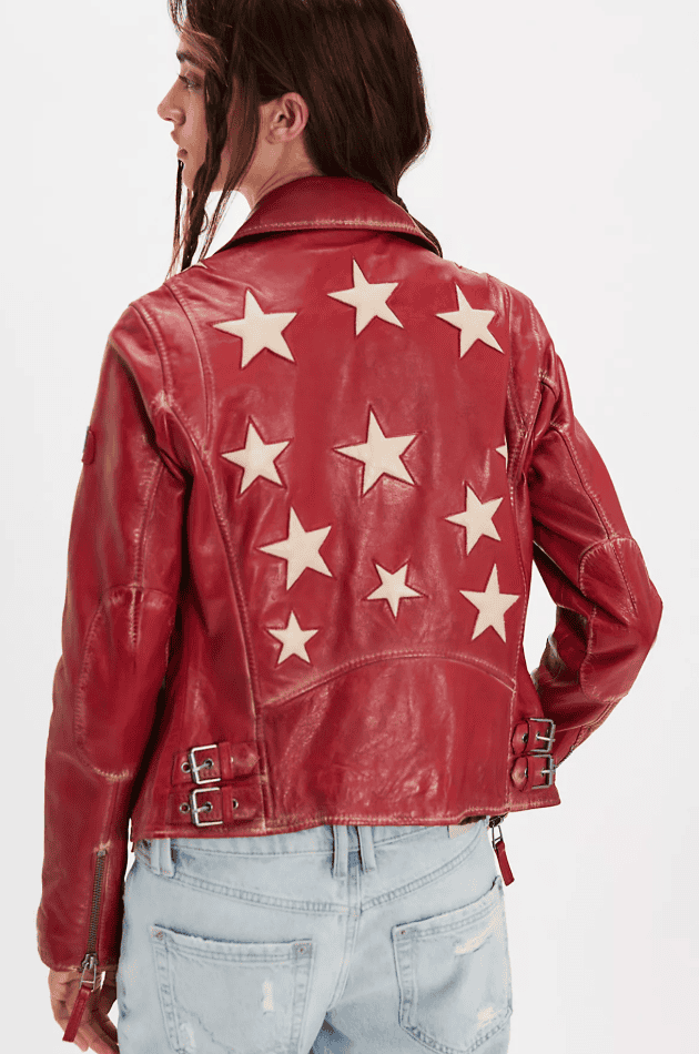 Free People Christy Leather Moto Jacket