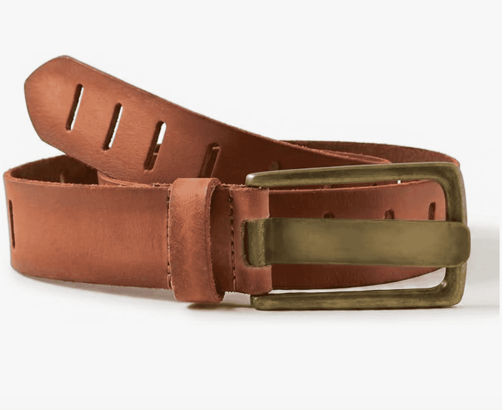 Brown leather belt