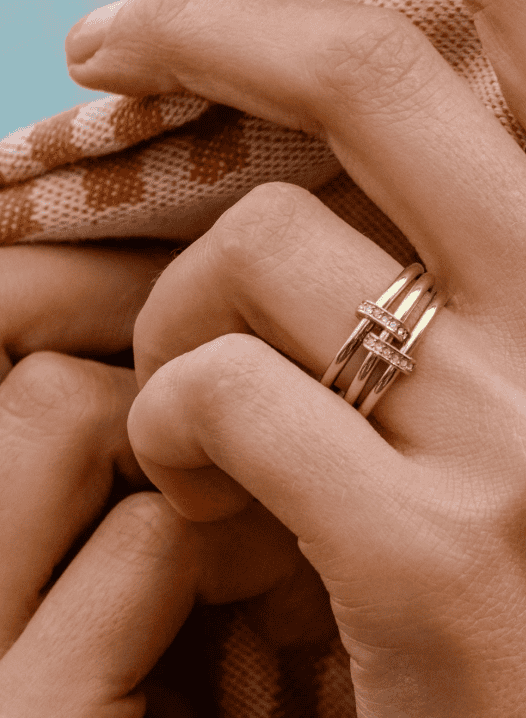 James Michelle Crystal Ring Stack